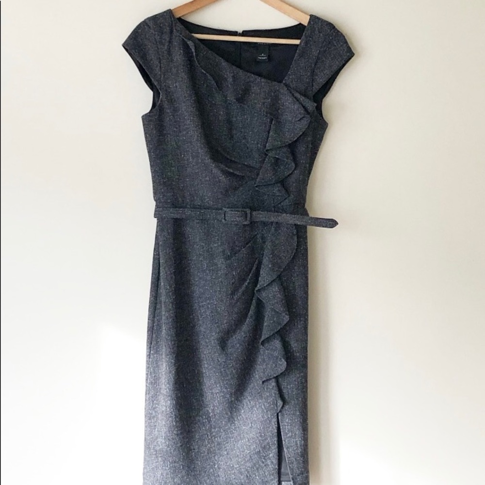 White House Black Market Gray Work Dress